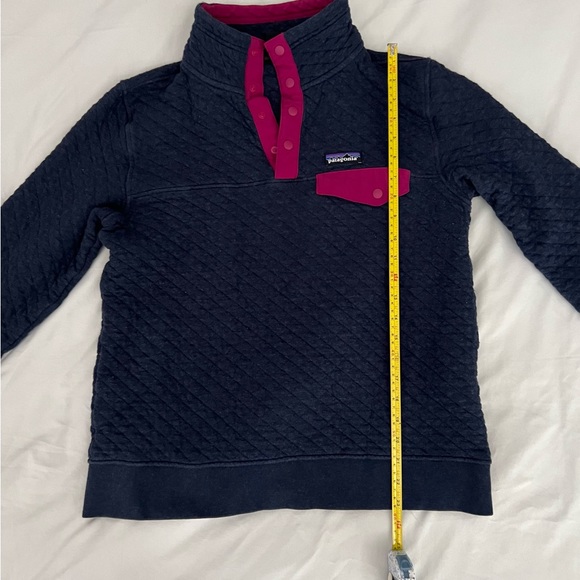 Patagonia women’s organic cotton quilt snap t pullover navy blue- size medium - Picture 6 of 7